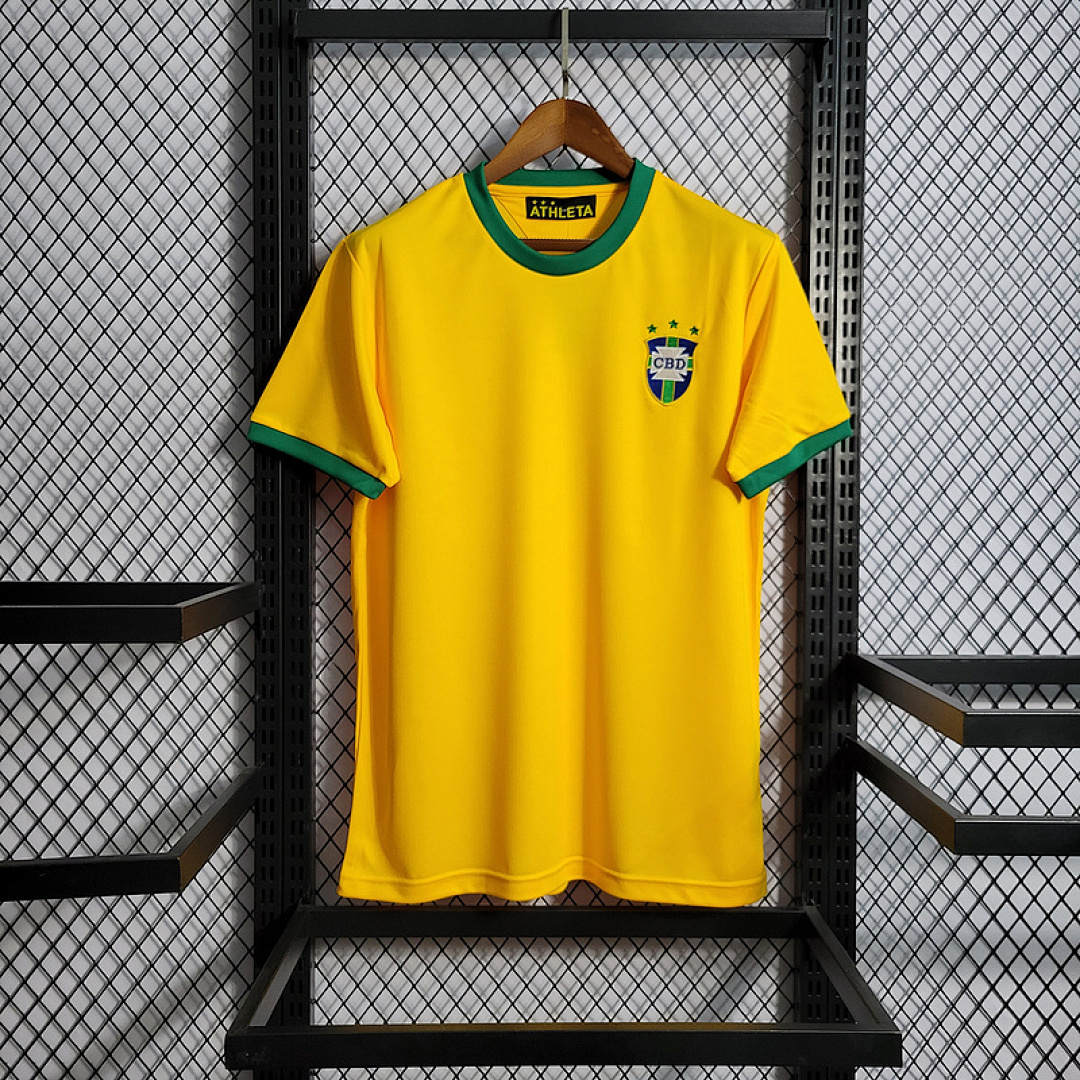 Retro 1970/1972 Brazil Home Size S-XXL