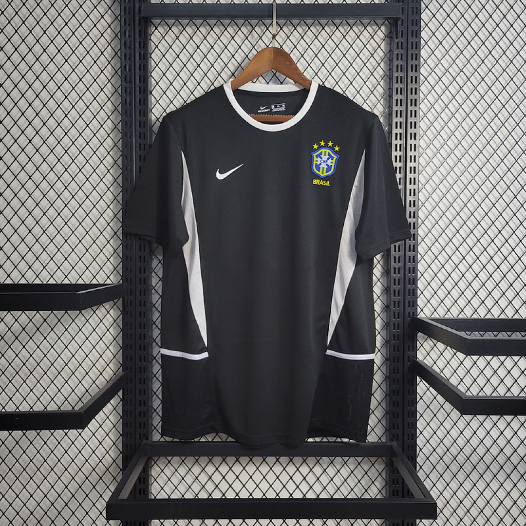 Retro 2002 Brazil Black Goalkeeper Size S-XXL