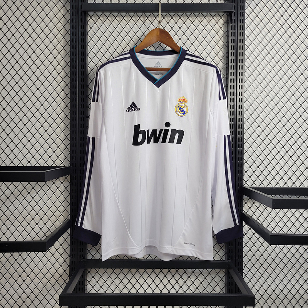 Retro Long Sleeve Retro 12/13 Real Madrid home S-XXL