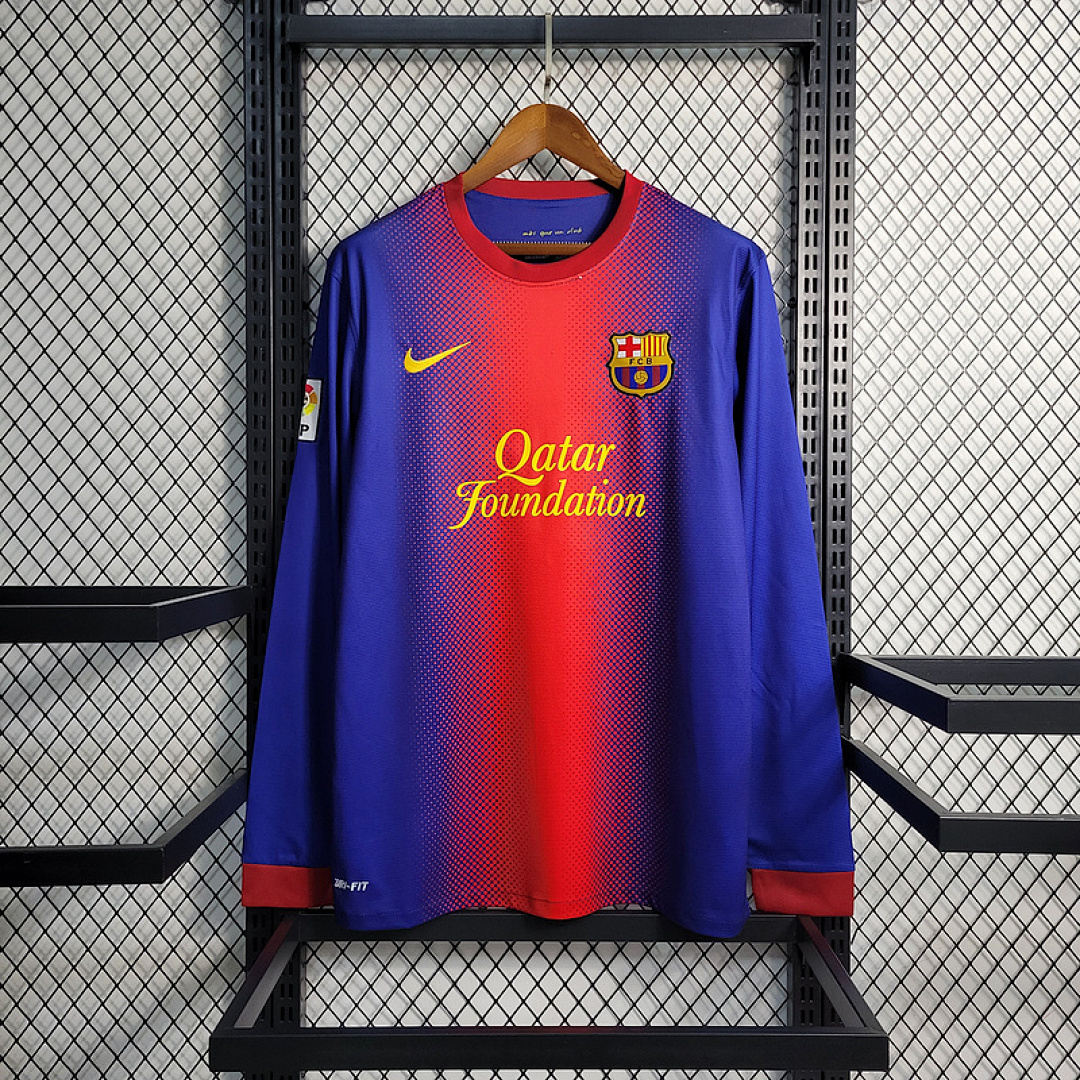 Retro long sleeve Barcelona 12#斜#13 home S-XXL
