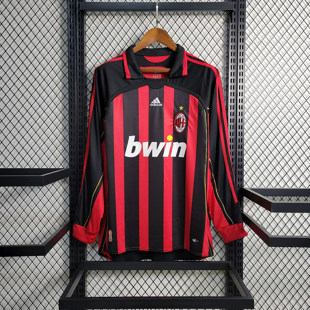 Retro Long Sleeve 2006-07 AC Milan Home Size S-XXL