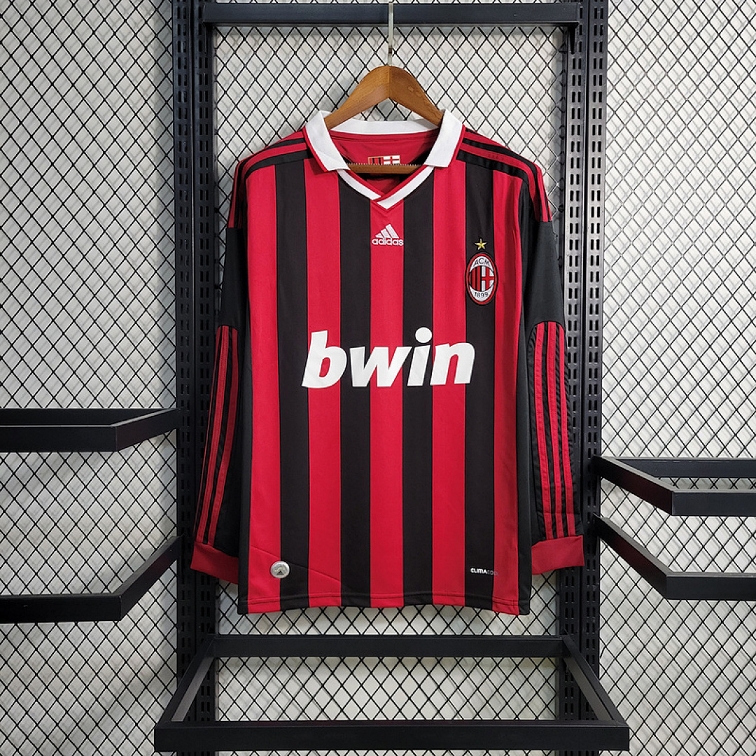 Retro Long Sleeve 2009-10 AC Milan Home Size S-XXL
