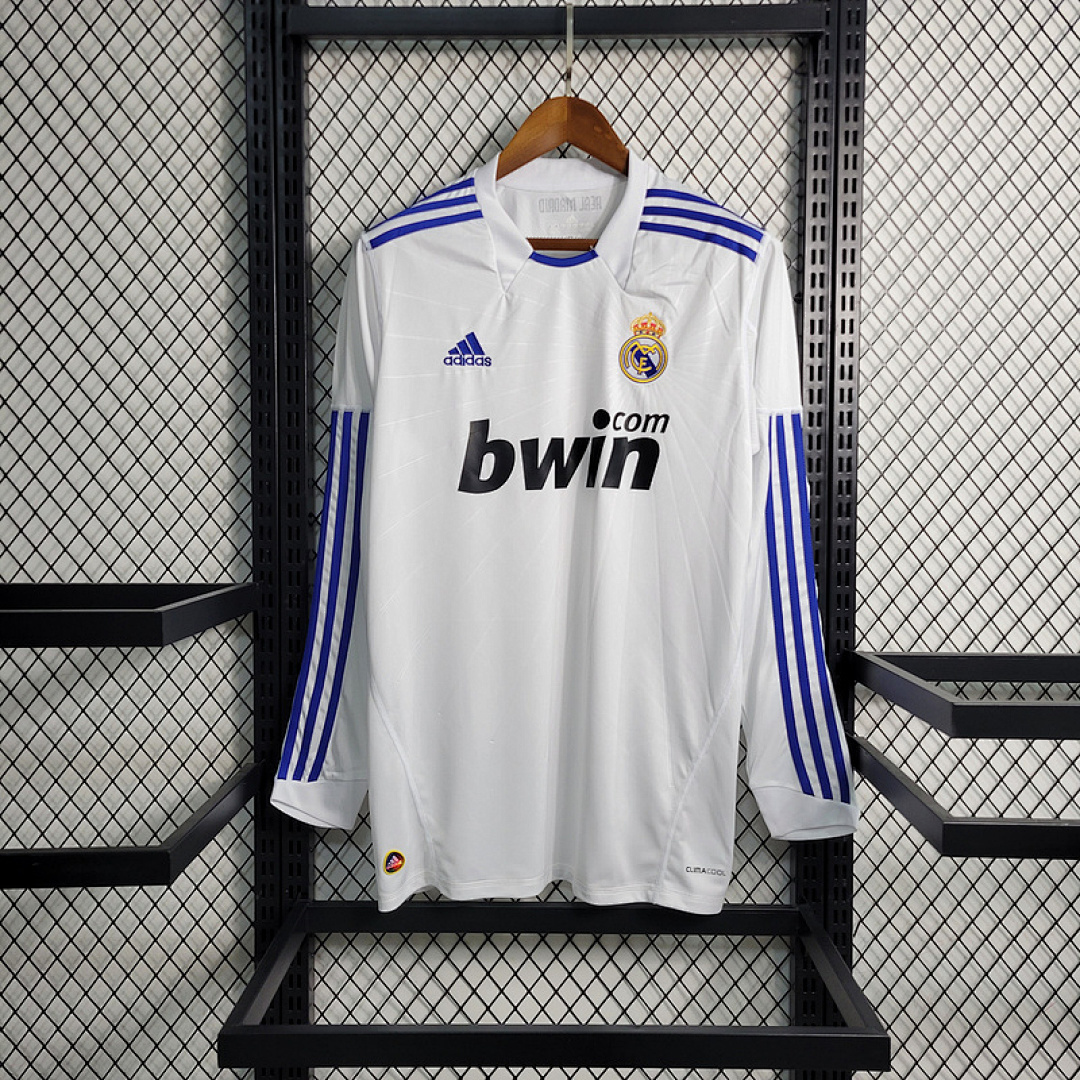 Retro Long Sleeve 10-11 Real Madrid Home Size S-XXL