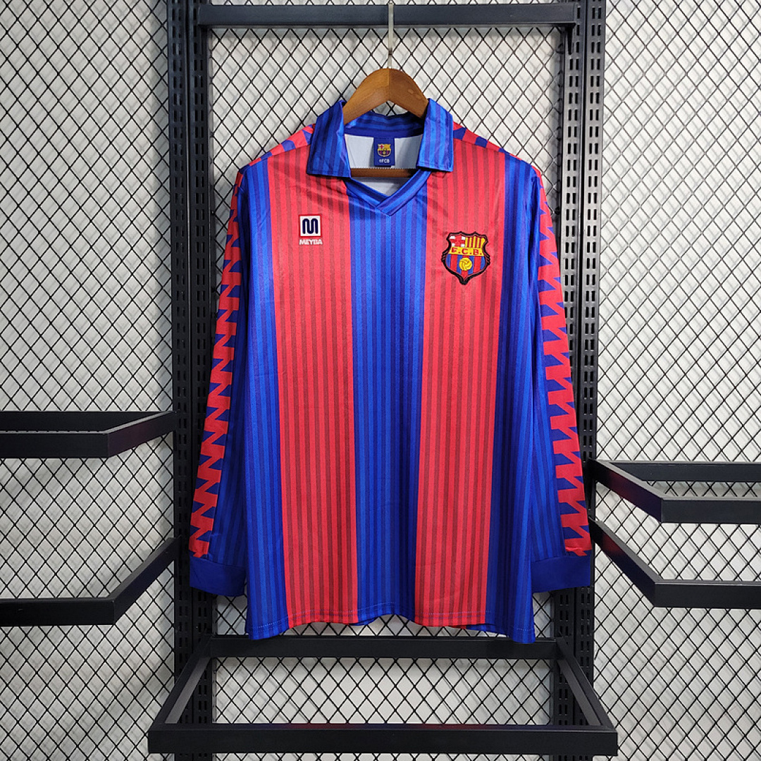 Retro 92 Barcelona Home Long Sleeve S-2XL