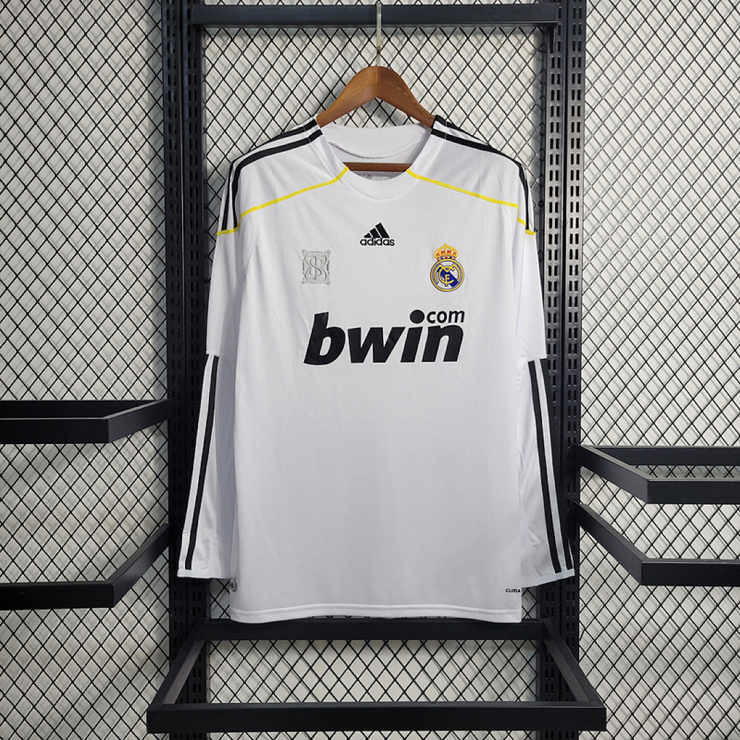Retro 09/10 Real Madrid Home Long Sleeve Size S-XXL