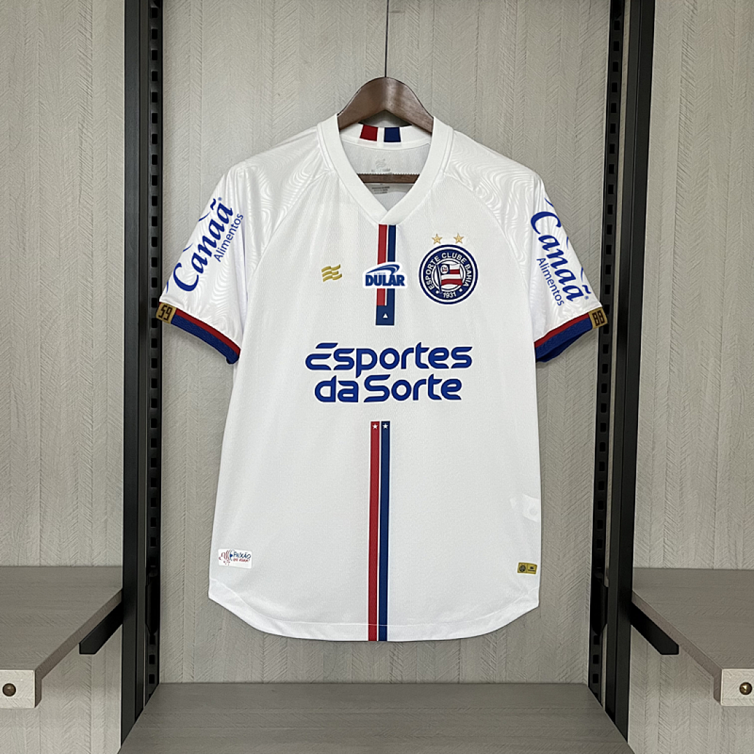 Camisa Bahia 2024/25 - Home (Branca) + Patrocinadores Oficiais