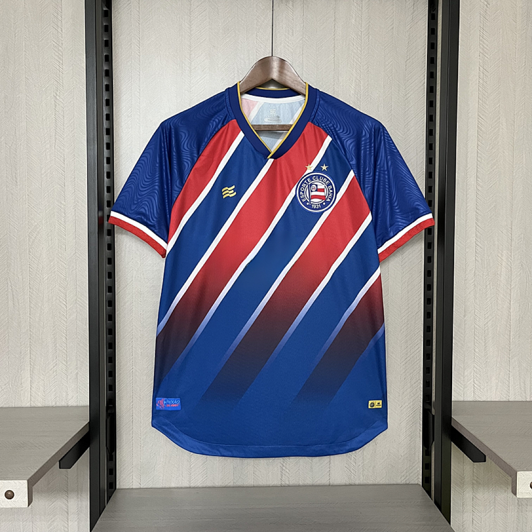 Camisa Bahia 2024/25 - Away (Tricolor) - Versão Clean (Sem Patrocínio)