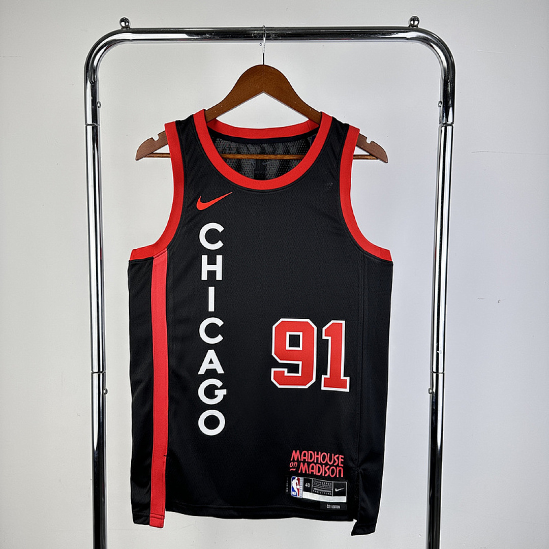 24 NBA Chicago Bulls (91 RODMAN) S-XXL