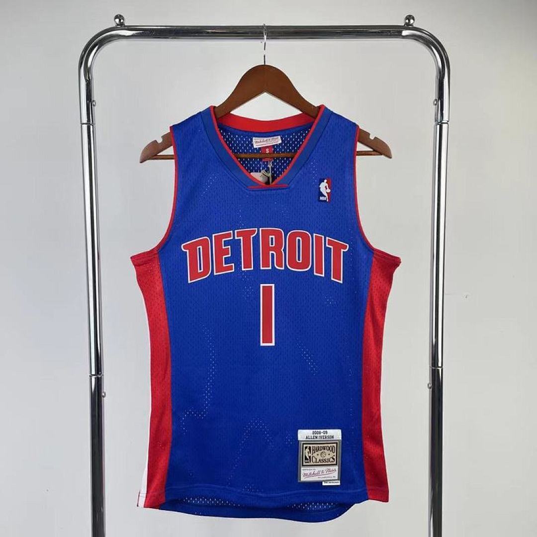 2008-09 NBA Detroit Pistons (1 IVERSON) S-XXL