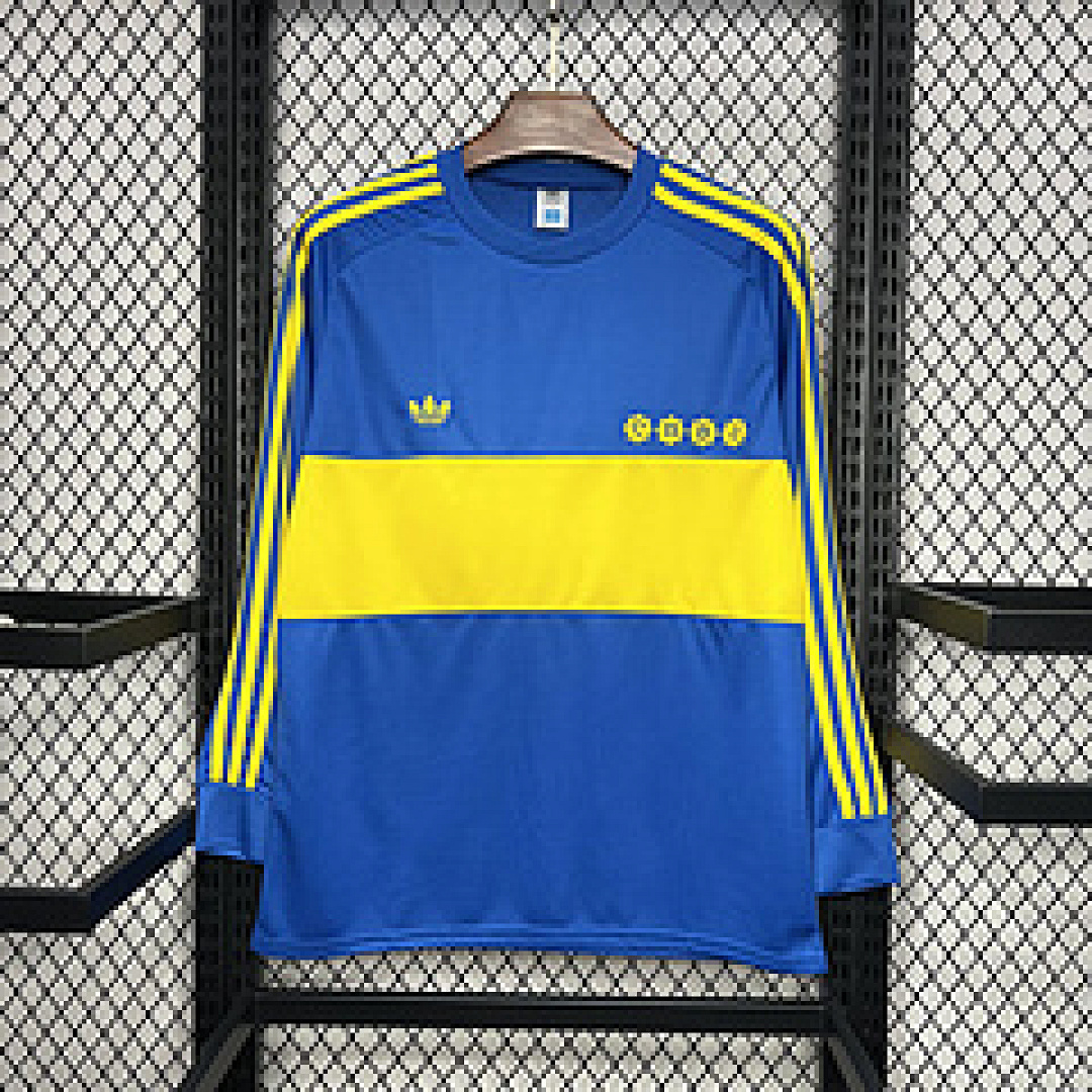 Retro 1981 Boca Juniors Home Long Sleeves S-XXL