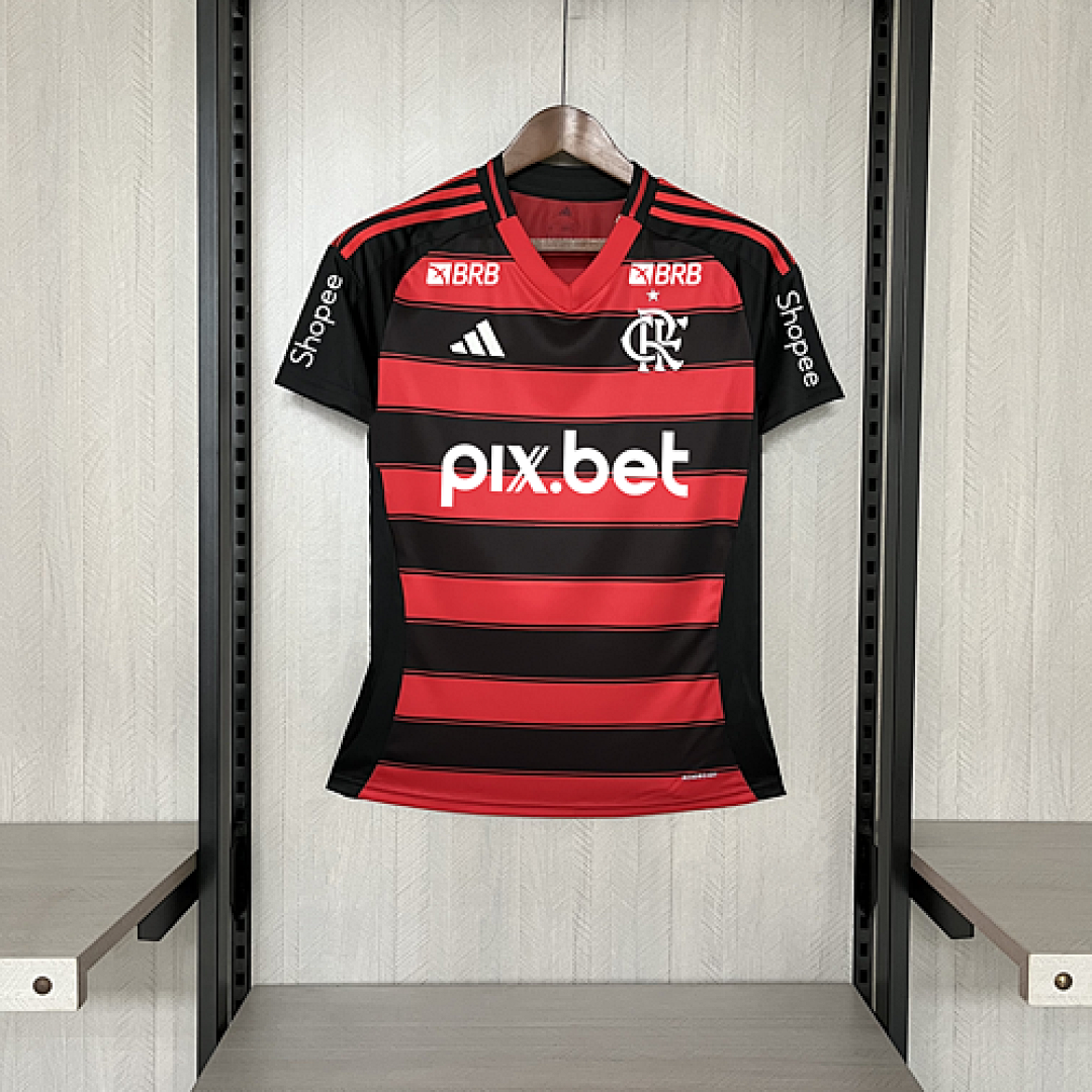 25-26 Feminina Flamengo Home S-XXL + PATROCINADORES