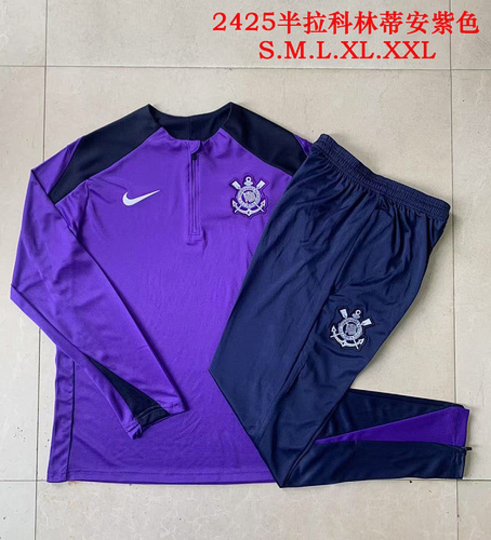 25-26 Kit Adulto Corinthians Treino Roxo S-XXL
