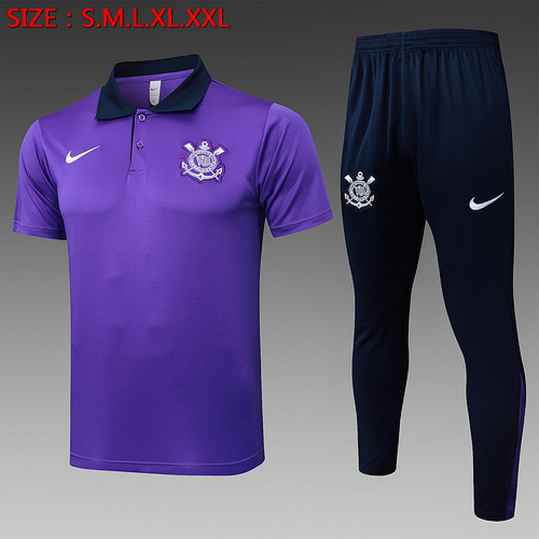 25-26 Kit Adulto POLO Corinthians Treino Roxo S-XXL