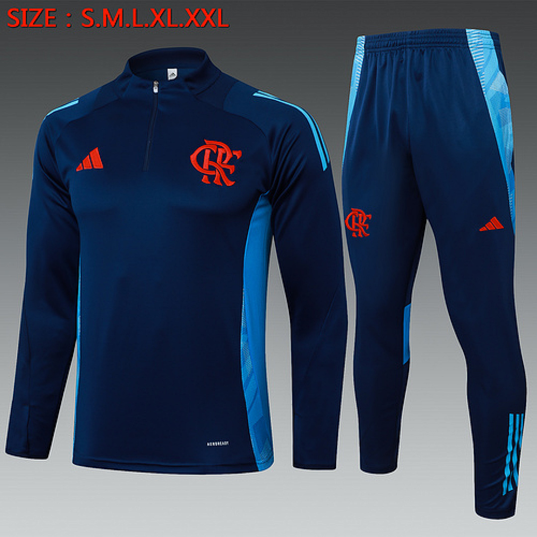 25-26 Kit Adulto Flamengo Azul Escuro S-XXL