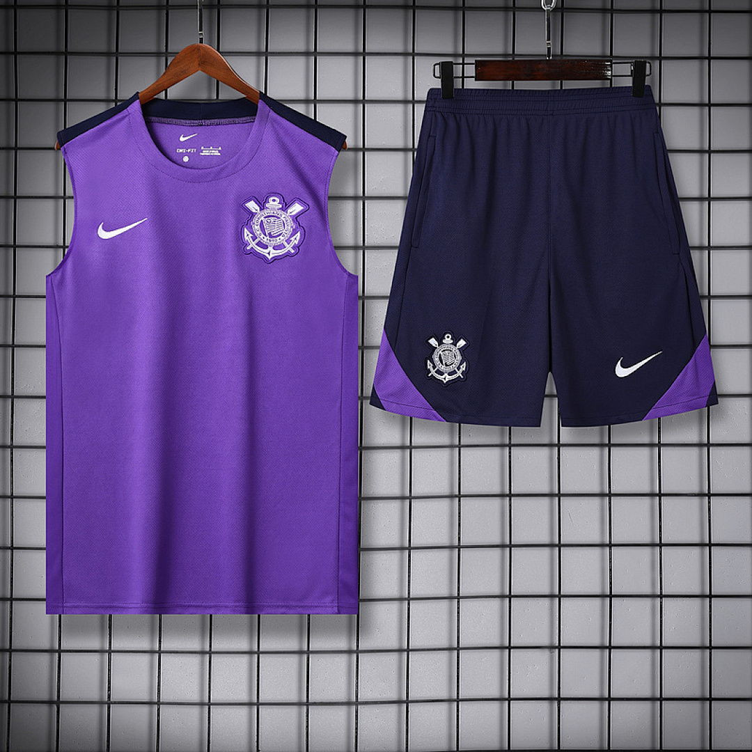 25-26 Kit Adulto Regata Corinthians Treino Roxo S-XXL