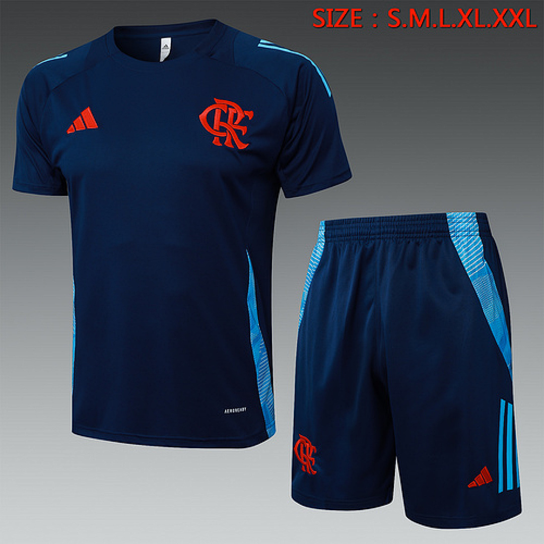 25-26 Kit Adulto Flamengo Azul Escuro S-XXL