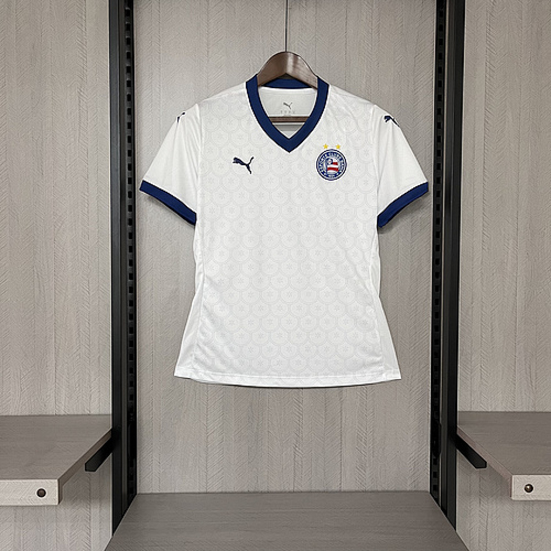 Camisa Bahia 2025/26 - Feminina Home (Branca) - Baby Look