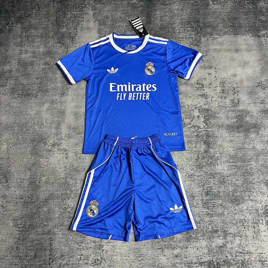 25-26 Real Madrid Azul KIDS Size 16-28