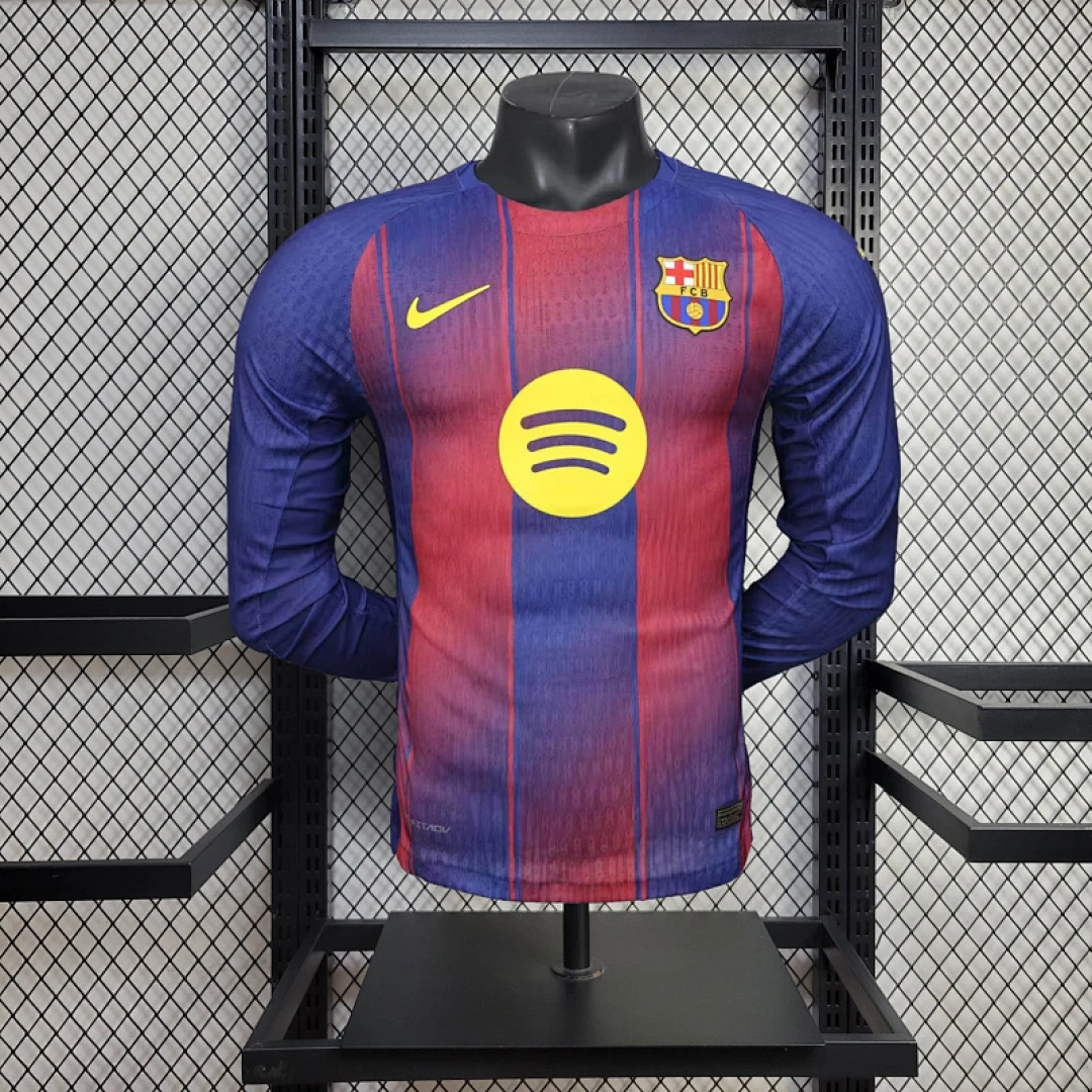 25-26 PLAYER Long Sleev Barcelona Home S-XXL