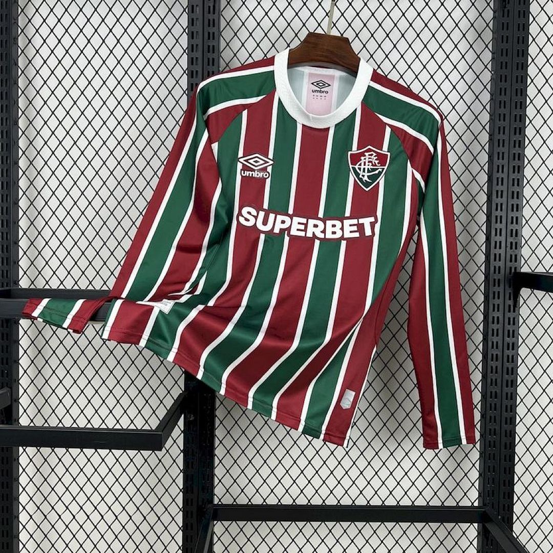 25-26 Long Sleev Fluminense Home S-XXL