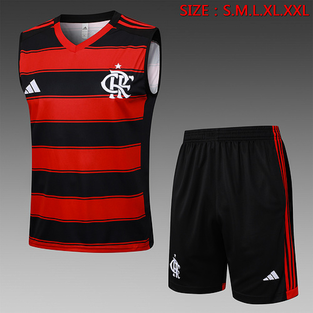 25-26 Kit Adulto Flamengo Regata Home S-XXL