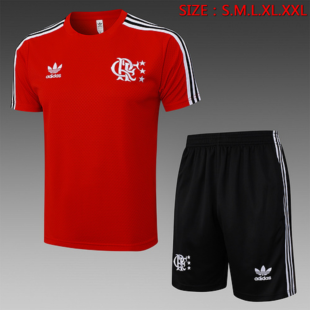 25-26 Kit Adulto Flamengo Vermelho S-XXL