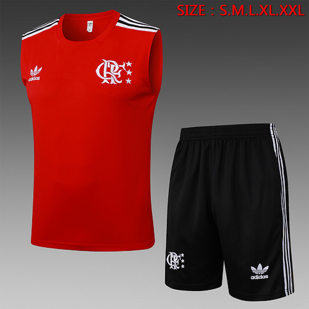 25-26 Kit Adulto Regata Flamengo Vermelho S-XXL