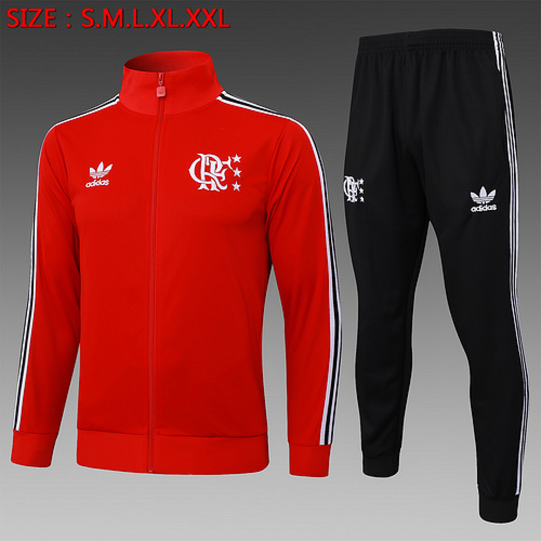 25-26 Kit Adulto Agasalho  Flamengo Vermelho S-XXL