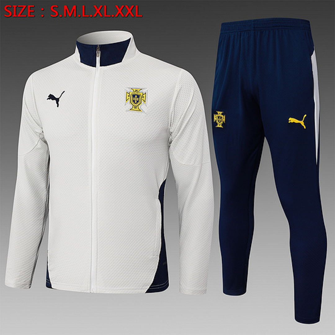 25-26 Kit Adulto Agasalho Portugal Branco S-XXL