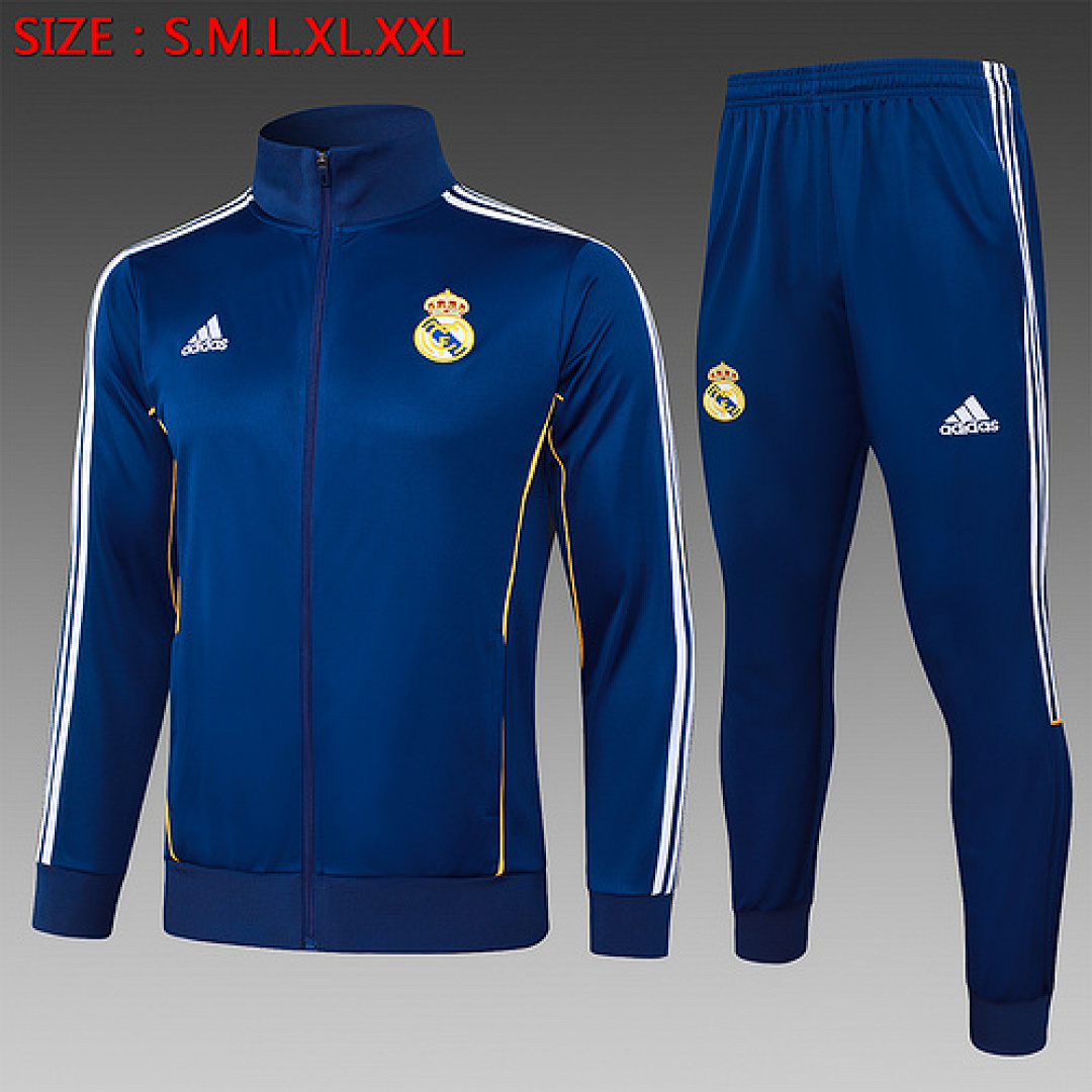 25-26 Kit Adulto Agasalho Real Madrid Azul S-XXL