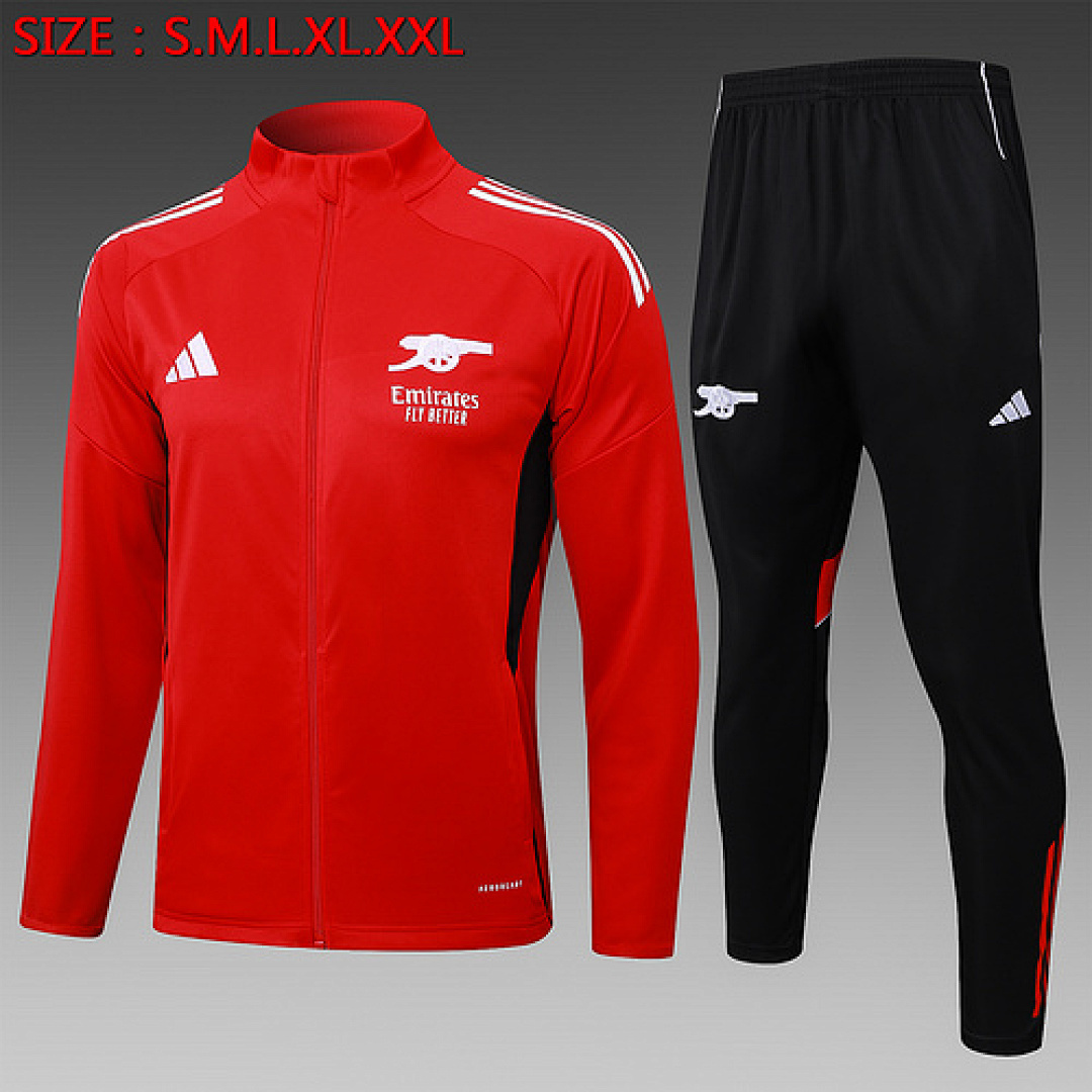 25-26 Kit Adulto Agasalho Arsenal Vermelho S-XXL