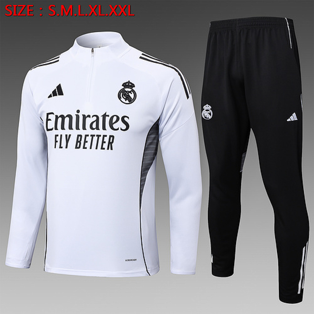 25-26 Kit Adulto Real Madrid Branco S-XXL