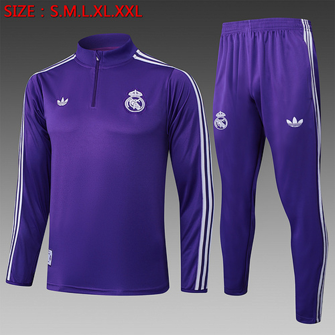 25-26 Kit Adulto Real Madrid Roxo S-XXL