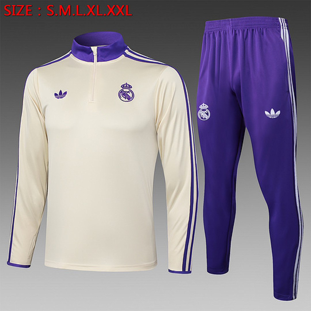 25-26 Kit Adulto Real Madrid Bege S-XXL