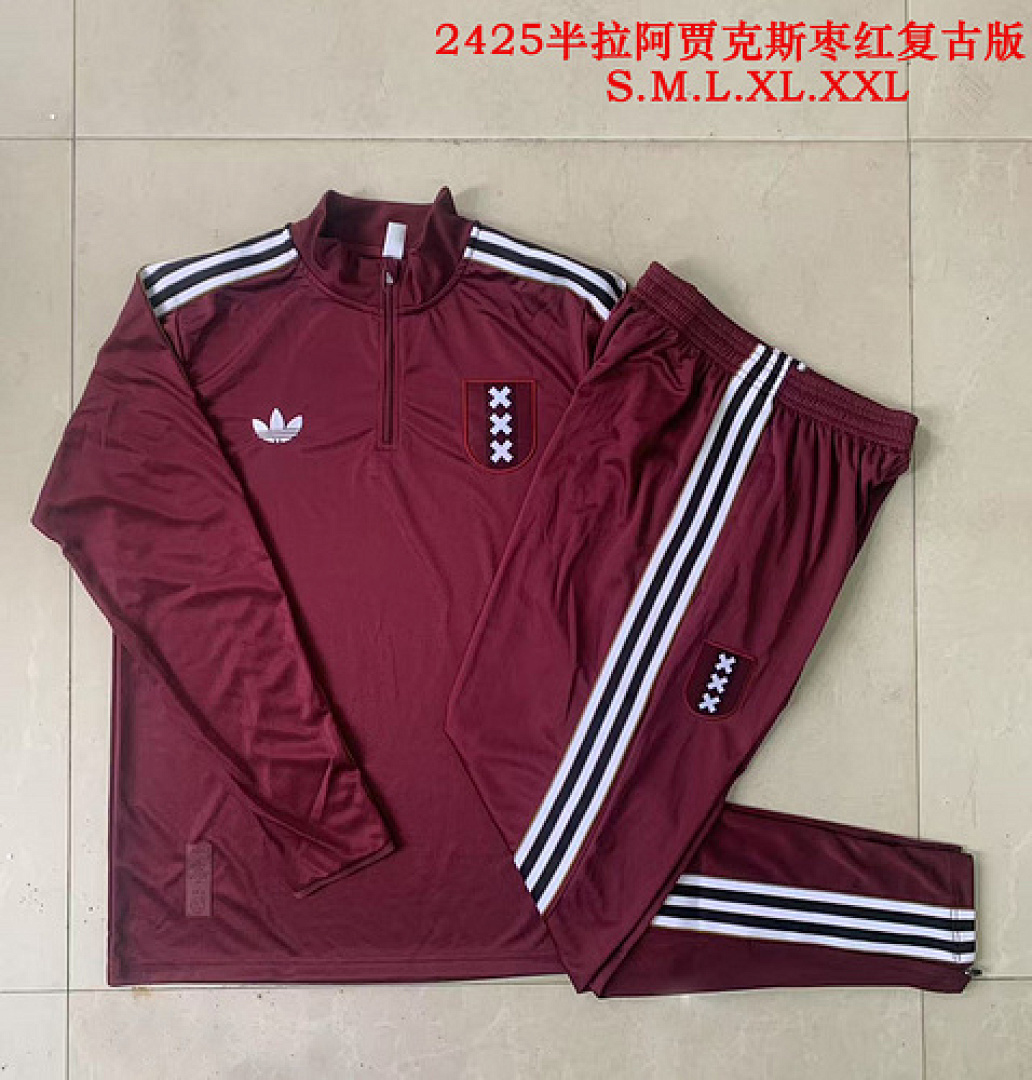 25-26 Kit Adulto Agasalho Ajax Vermelho S-XXL