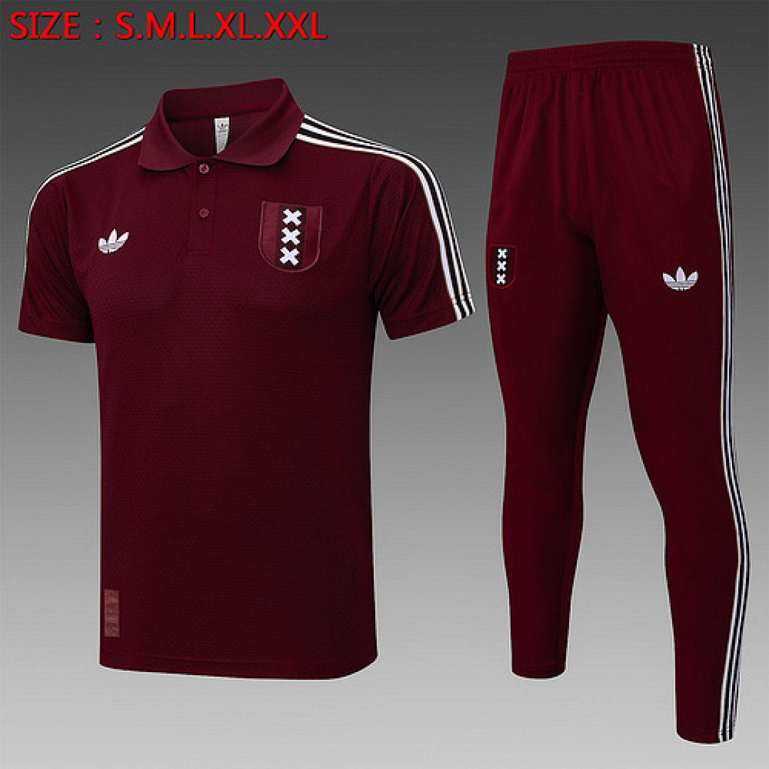 25-26 Kit Adulto Ajax POLO Vermelho S-XXL