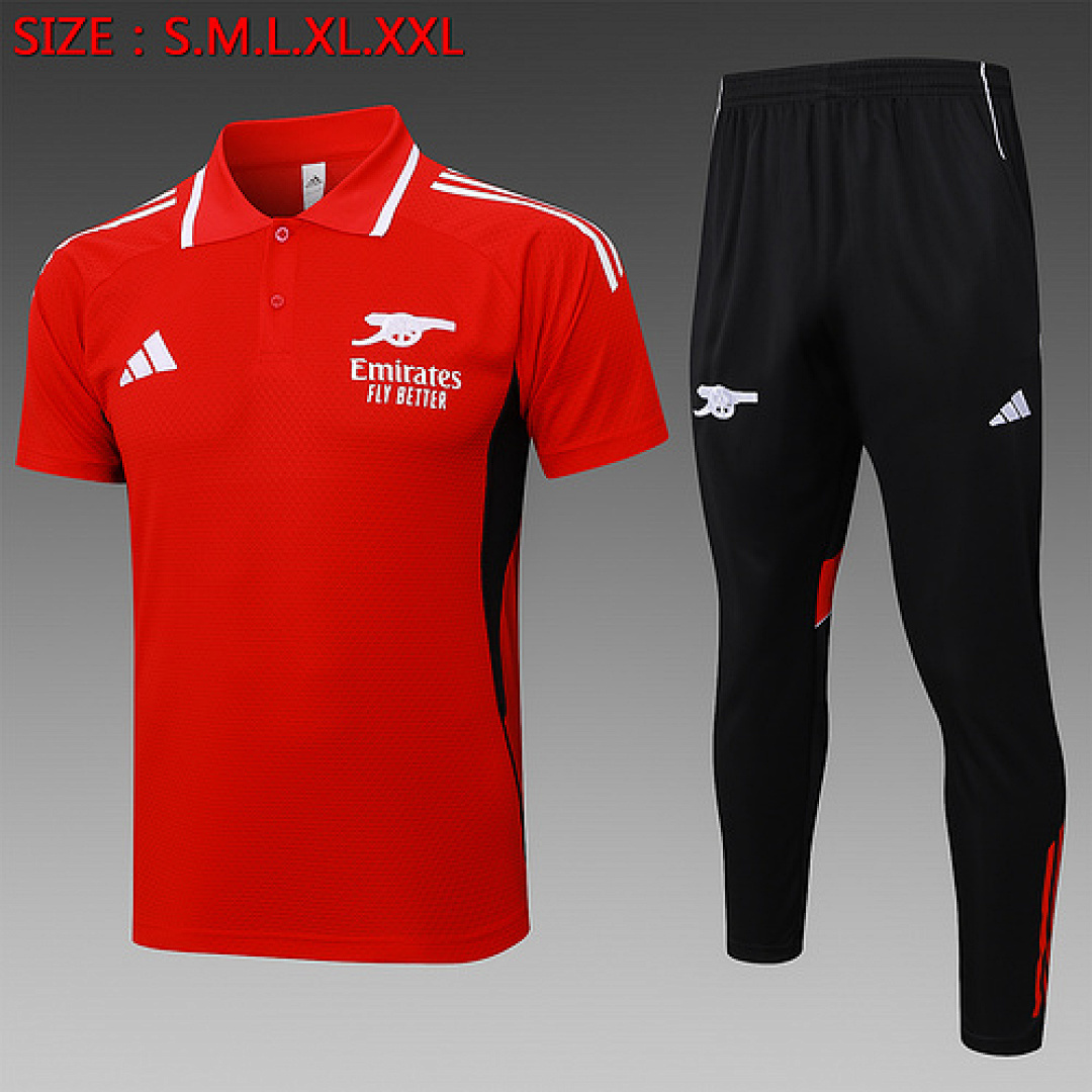 25-26 Kit Adulto Arsenal POLO Vermelho S-XXL