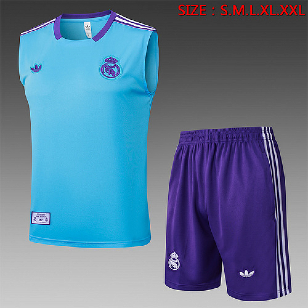 25-26 Kit Adulto Real Madrid Regata Azul S-XXL