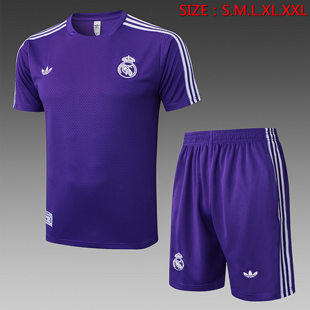 25-26 Kit Adulto Real Madrid Roxo S-XXL