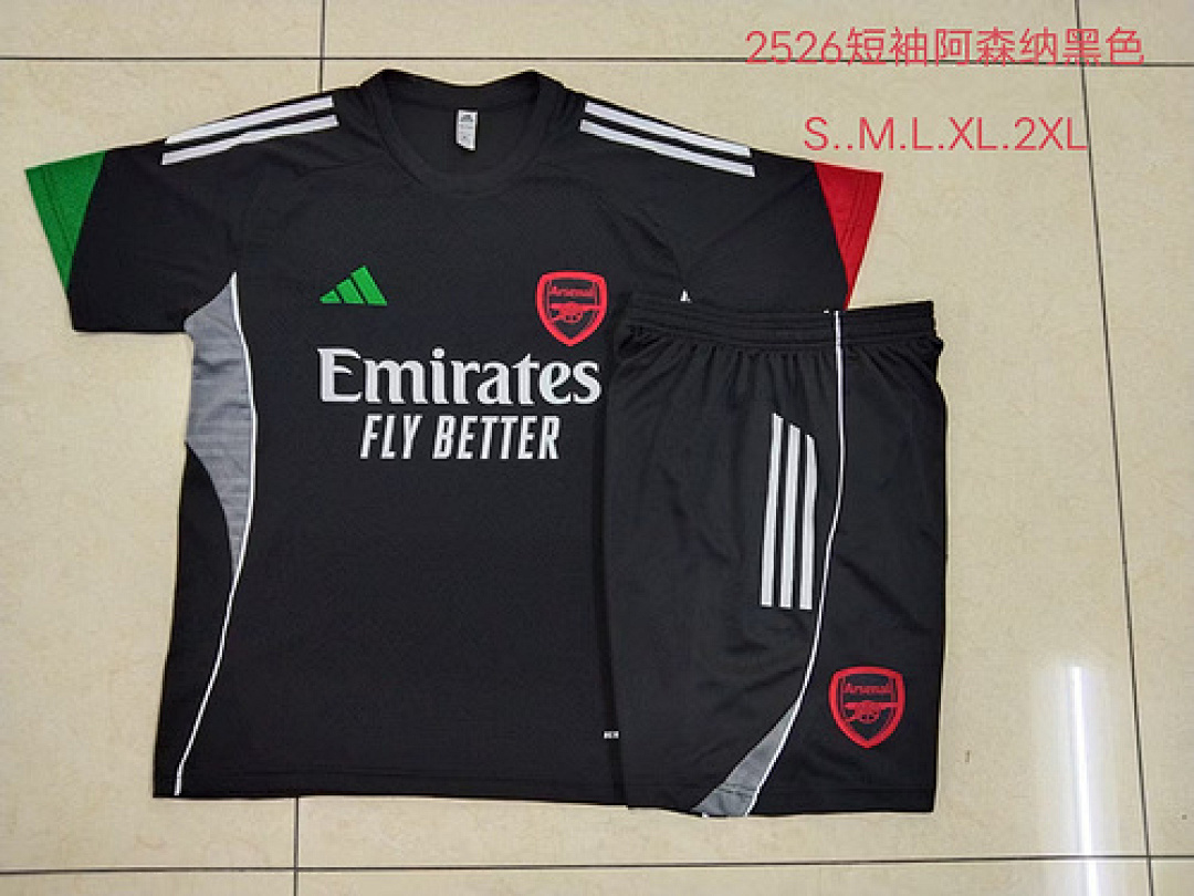 25-26 Kit Adulto Arsenal Preto S-XXL