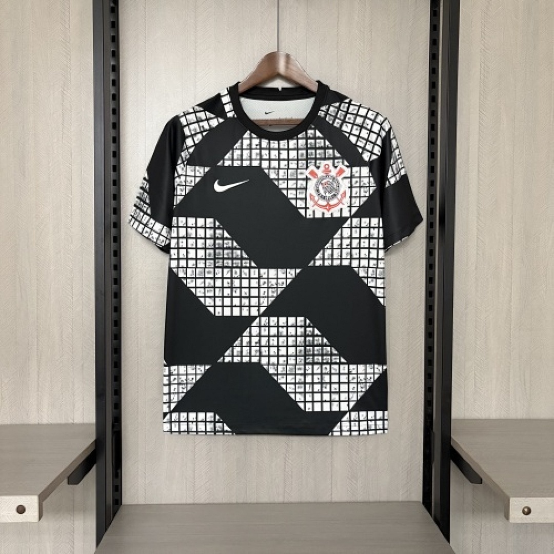 25-26 Corinthians Black and White Jersey S-4XL