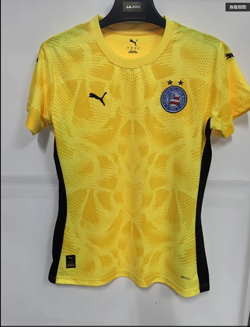 Camisa Bahia 2025/26 - Feminina Goleira (Amarela) - Baby Look